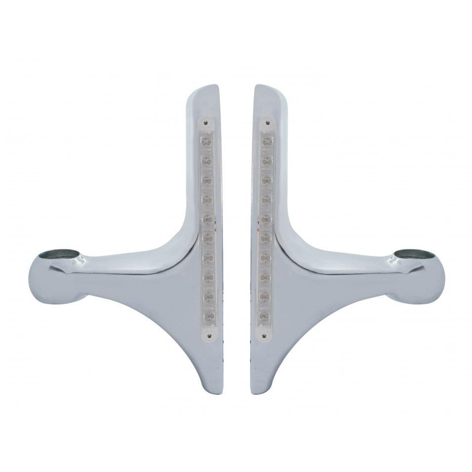 Peterbilt LED Headlight Bracket - 10 Amber LED/Clear Lens