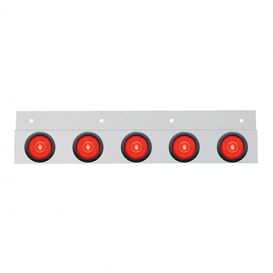 Stainless Steel Top Mud Flap Light Bracket with Five 2” LED “GLO” Lights