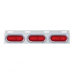 Stainless Steel Top Mud Flap Light Bracket with 3 Oval LED Lights