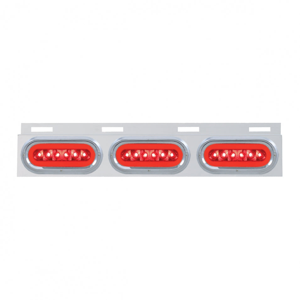 Stainless Steel Top Mud Flap Light Bracket with 3 Oval LED Lights