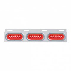 Stainless Steel Top Mud Flap Light Bracket with 3 Oval LED Lights