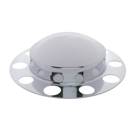 Dome Front Axle Cover 3 Piece Kit - Steel/Aluminum Wheel