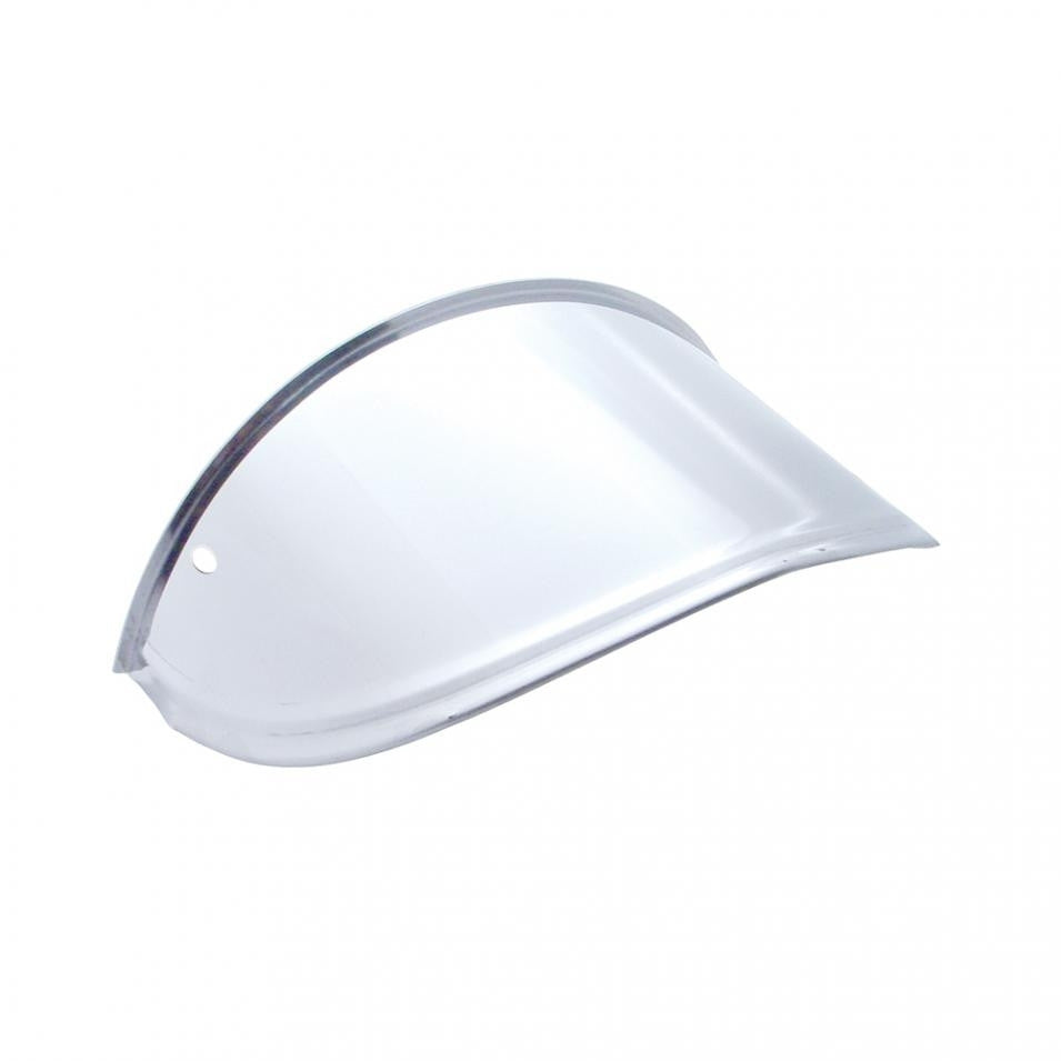 Round Headlight Stainless Drop Visor 7"