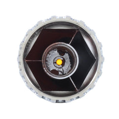 33 mm x 3" Amber Reflector Chrome Plastic Nut Cover - Thread On