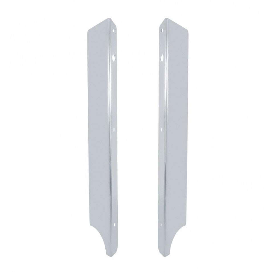 Stainless Steel Peterbilt 379 Side Grill Deflector - 4 Headlight System