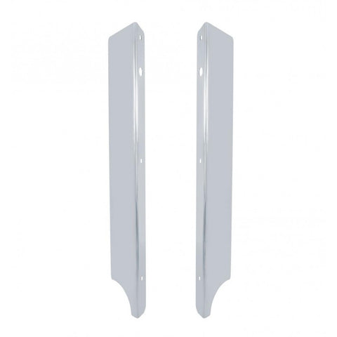 Stainless Steel Peterbilt 379 Side Grill Deflector - 4 Headlight System