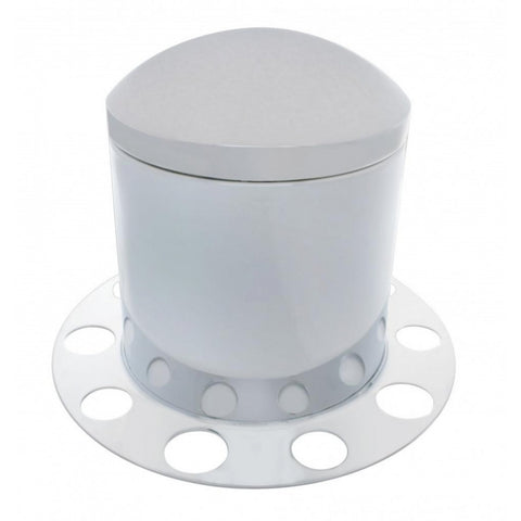 Dome Stainless Rear Axle Cover 3 Piece Kit - Steel Wheel