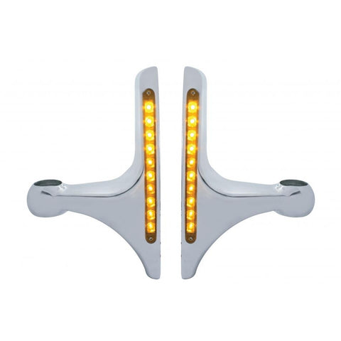 Peterbilt LED Headlight Bracket - 10 Amber LED/Amber Lens