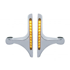 Peterbilt LED Headlight Bracket - 10 Amber LED/Amber Lens