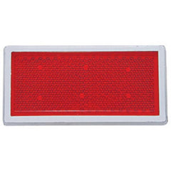 Rectangular Quick Mount Reflector With Chrome Bezel - Amber or Red