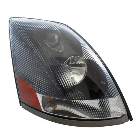 Volvo VN Headlight Black - 2004 and Newer - Passenger
