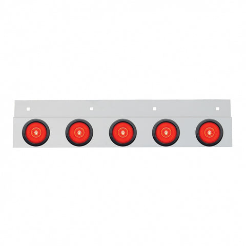 Stainless Steel Top Mud Flap Light Bracket with Five 2” LED “GLO” Lights