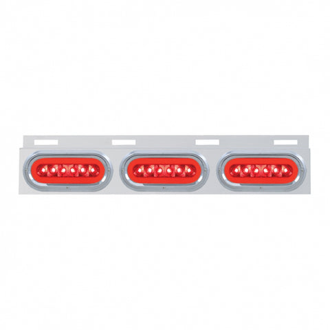 Stainless Steel Top Mud Flap Light Bracket with 3 Oval LED Lights
