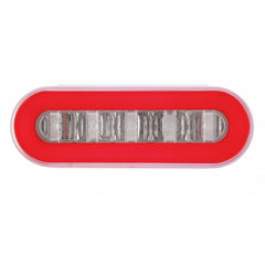 Stainless Steel Top Mud Flap Light Bracket with 3 Oval LED Lights Clear Lens with Chrome Bezel