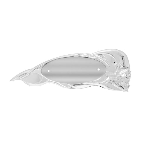 Peterbilt Chrome Flamed Skull Hood Emblem Accent Logo